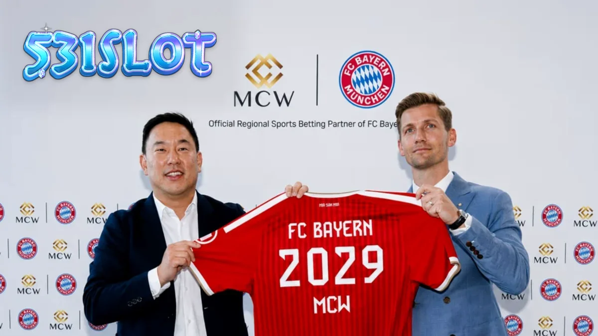 Logo FC Bayern Munich dan elemen visual kasino